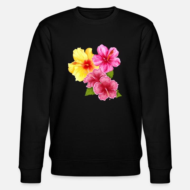 Hawaï Aloha Fleurs - Sweat bio CHANGER Stanley/Stella Unisexe - noir