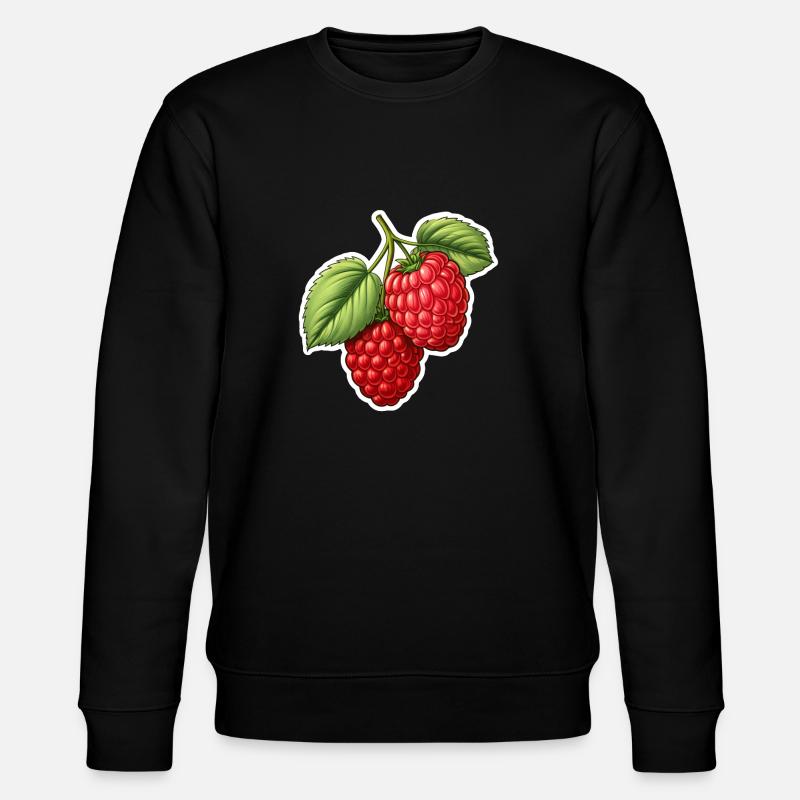 Himbeere süß und saftig - Stanley/Stella Unisex Bio-Sweatshirt CHANGER - Schwarz