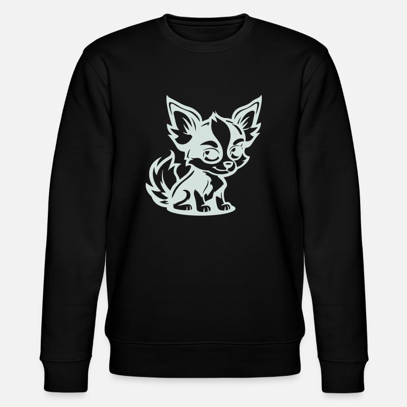 hund comic - Stanley/Stella Unisex Bio-Sweatshirt CHANGER  - Schwarz
