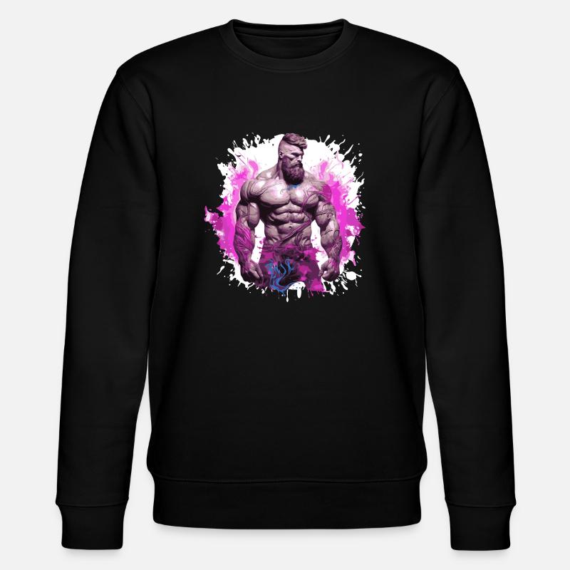 Muskeln Bodybuilder - Stanley/Stella Unisex Bio-Sweatshirt CHANGER  - Schwarz
