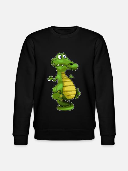 Yoga Krokodil Geschenkidee - Stanley/Stella Unisex Bio-Sweatshirt CHANGER - Schwarz