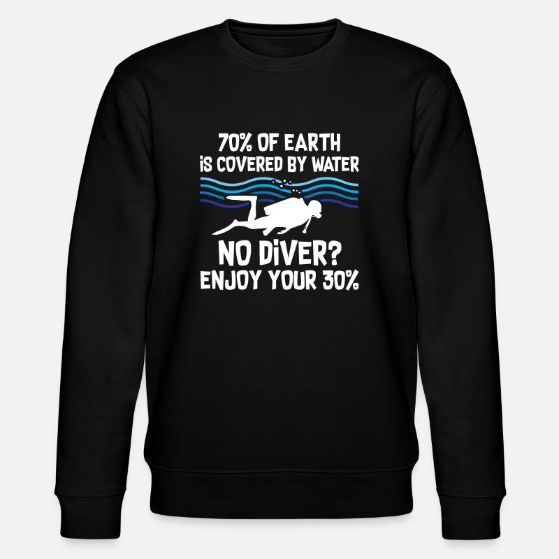 Scuba Diver - Stanley/Stella Unisex Bio-Sweatshirt CHANGER  - Schwarz
