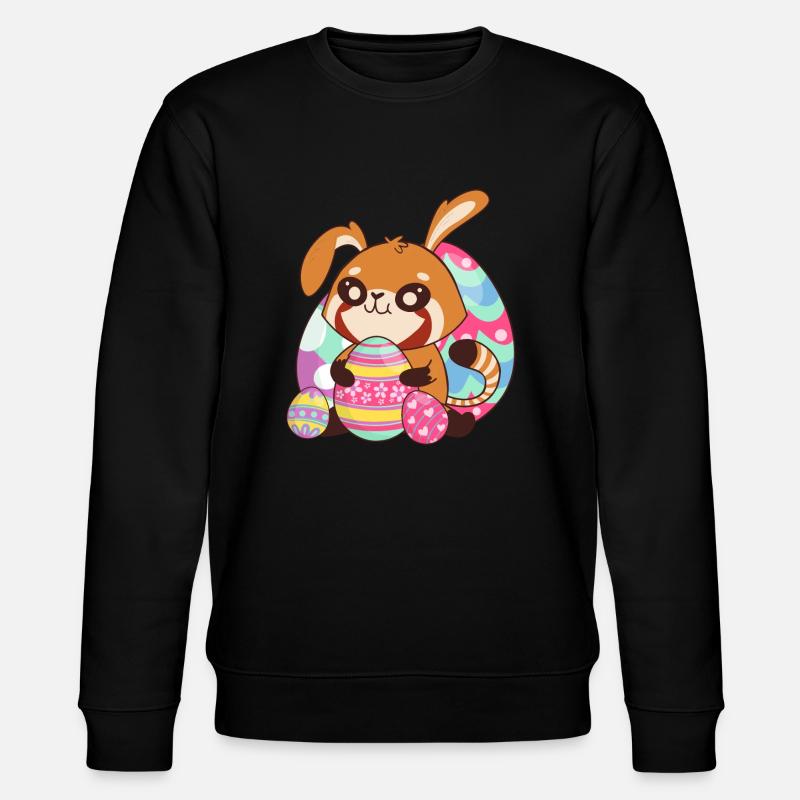 Lapin de Pâques Panda Rouge - Sweat bio CHANGER Stanley/Stella Unisexe - noir