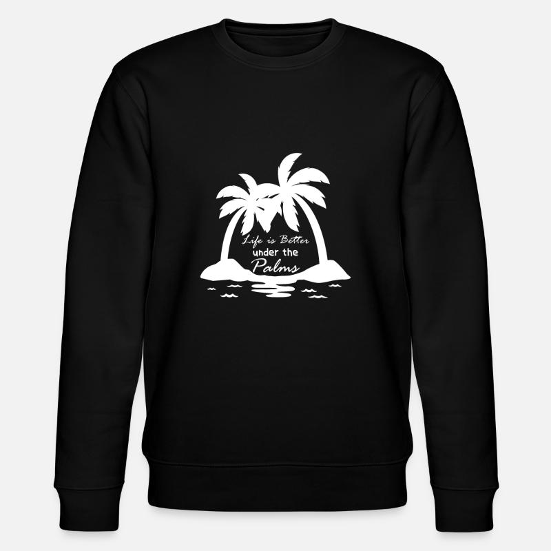 Palmiers - Sweat bio CHANGER Stanley/Stella Unisexe - noir