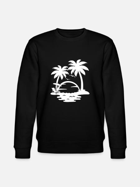 Palm trees - Stanley/Stella CHANGER Unisex Organic Sweatshirt - black