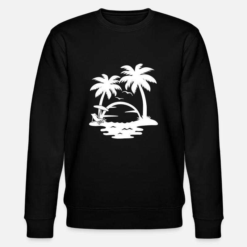 Palm trees - Stanley/Stella CHANGER Unisex Organic Sweatshirt - black