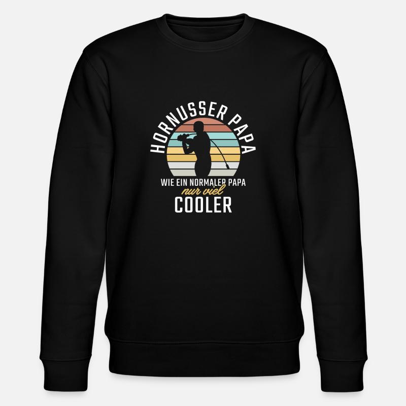 Hornusser Papa - Stanley/Stella Unisex Bio-Sweatshirt CHANGER  - Schwarz
