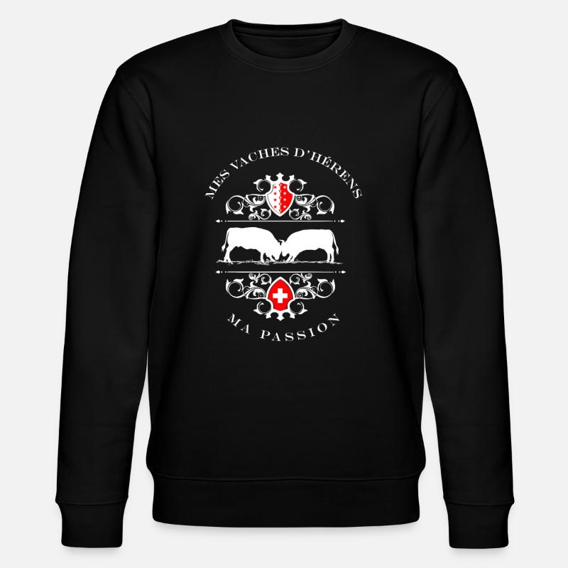 Vache d'hérens, eringer, ma passion - Sweat bio CHANGER Stanley/Stella Unisexe - noir