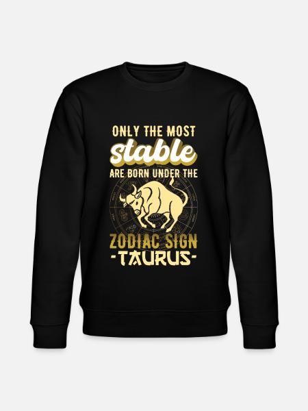 Sternzeichen Taurus Astrologie Geschenk - Stanley/Stella Unisex Bio-Sweatshirt CHANGER  - Schwarz