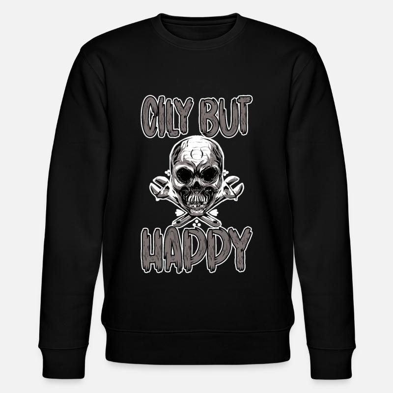 Oily But Happy 4 - Stanley/Stella Unisex Bio-Sweatshirt CHANGER  - Schwarz