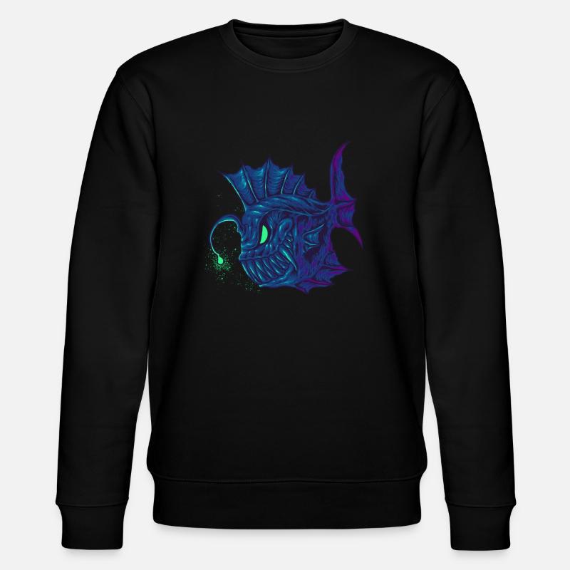 angler fish Dive Diver - Stanley/Stella Unisex Bio-Sweatshirt CHANGER  - Schwarz