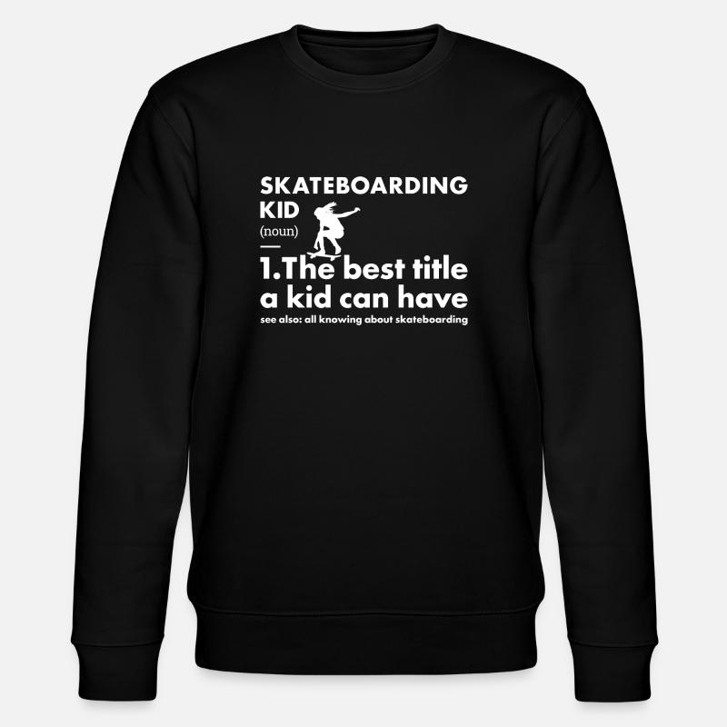 Sport Kid Skateboard - Sweat bio CHANGER Stanley/Stella Unisexe - noir