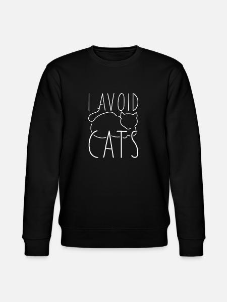 I Avoid Cats - Stanley/Stella CHANGER Unisex Organic Sweatshirt - black