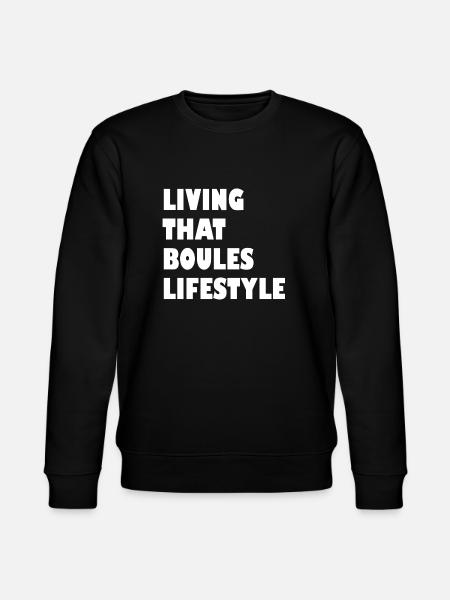 Boules Boccia Petanque Lifestyle Saying - Stanley/Stella CHANGER Unisex Organic Sweatshirt - black
