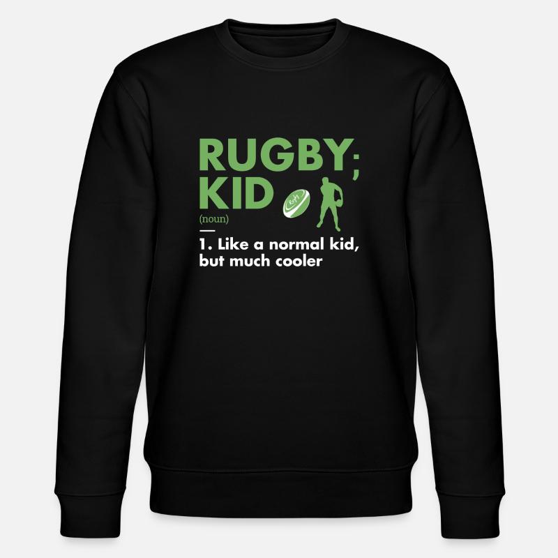 Sport Kid Definition Rugby - Stanley/Stella Unisex Bio-Sweatshirt CHANGER  - Schwarz