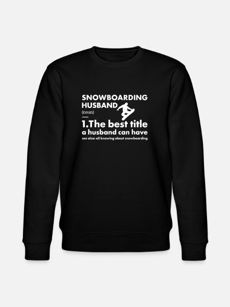 Sport Husband Snowboarding - Stanley/Stella Unisex Bio-Sweatshirt CHANGER  - Schwarz