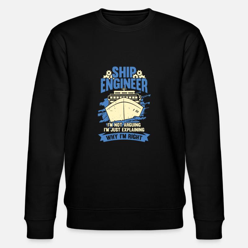 Schiffsingenieur Schiffsbauingenieur Geschenk - Stanley/Stella Unisex Bio-Sweatshirt CHANGER  - Schwarz