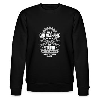 Car Mechanic Car Mechanic Gift - Stanley/Stella CHANGER Unisex Organic Sweatshirt - black - Front - Nik (191cm) & Marisol (170cm)