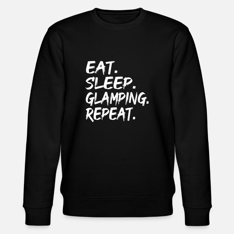EAT. SLEEP. GLAMPING. REPEAT. - Stanley/Stella Unisex Bio-Sweatshirt CHANGER  - Schwarz
