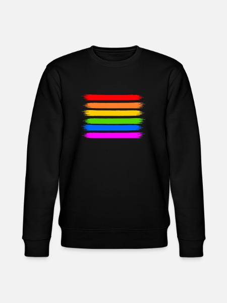 rainbow flag - Stanley/Stella CHANGER Unisex Organic Sweatshirt - black