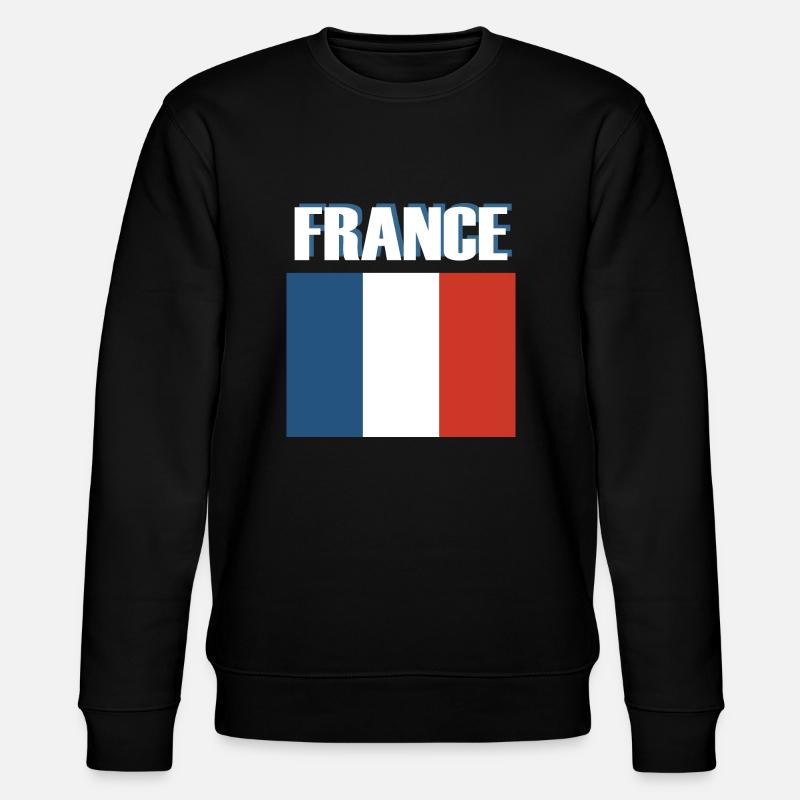 Frankreich-Flagge - Stanley/Stella Unisex Bio-Sweatshirt CHANGER  - Schwarz