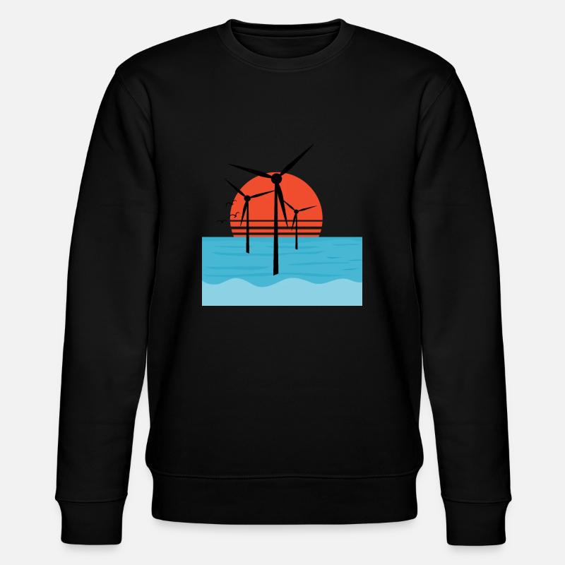 Windrad - Stanley/Stella Unisex Bio-Sweatshirt CHANGER  - Schwarz