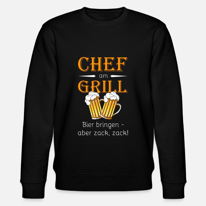 Chef am Grill - Stanley/Stella Unisex Bio-Sweatshirt CHANGER  - Schwarz