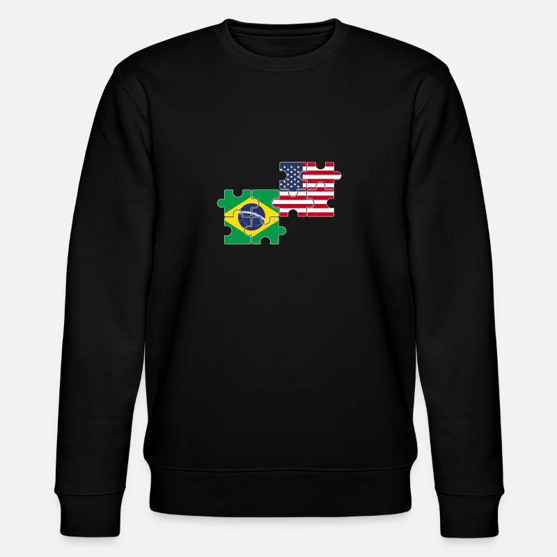 Brésil États-Unis Drapeau Brésil - Sweat bio CHANGER Stanley/Stella Unisexe - noir