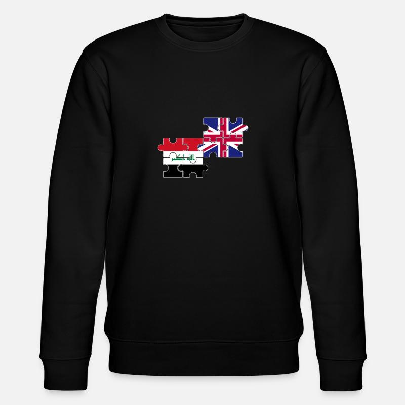 Irak UK Flagge Britisch Iraker - Stanley/Stella Unisex Bio-Sweatshirt CHANGER  - Schwarz