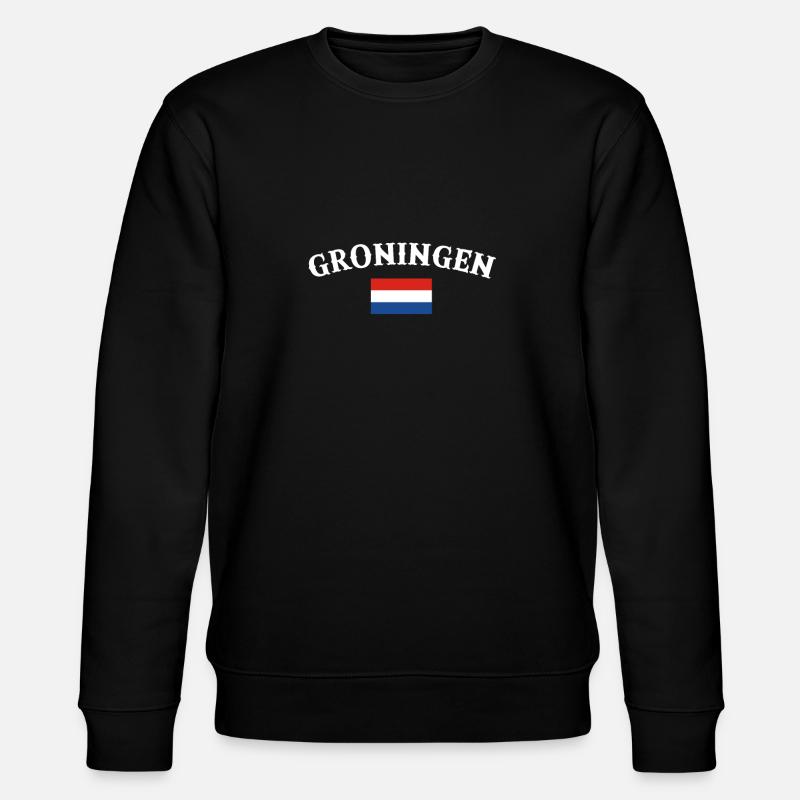Groningue Pays-Bas Drapeau néerlandais - Sweat bio CHANGER Stanley/Stella Unisexe - noir