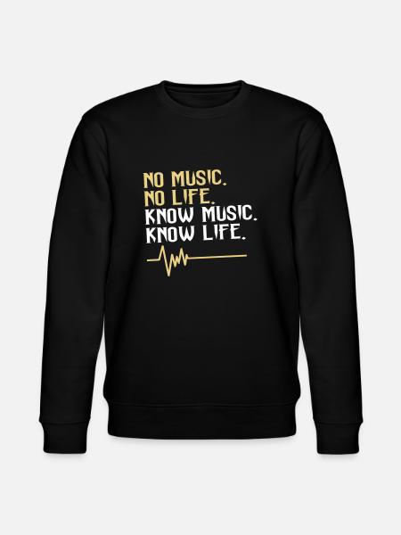 no music no life - Stanley/Stella CHANGER Unisex Organic Sweatshirt - black