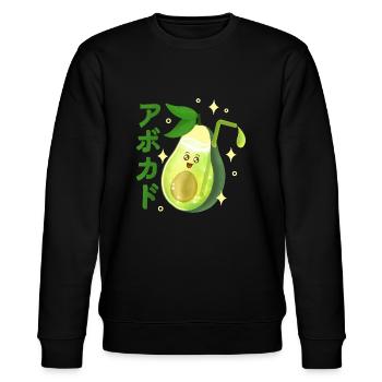 Kawaii Avocado Juice - Stanley/Stella CHANGER Unisex Organic Sweatshirt - black - Front - Nik (191cm) & Marisol (170cm)