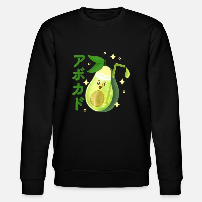 Kawaii Avocado Saft - Stanley/Stella Unisex Bio-Sweatshirt CHANGER  - Schwarz