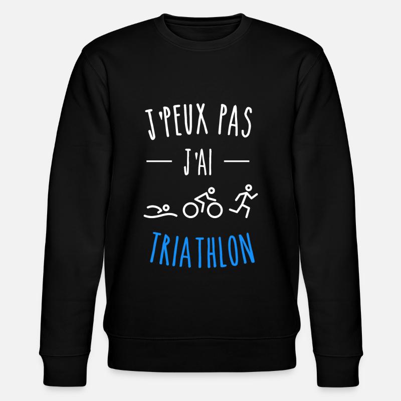 j peux pas j ai triathlon bleu - Sweat bio CHANGER Stanley/Stella Unisexe - noir