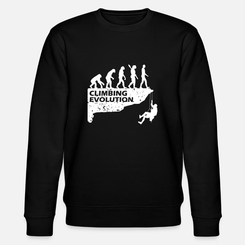 Climbing Evolution - Stanley/Stella Unisex Bio-Sweatshirt CHANGER  - Schwarz