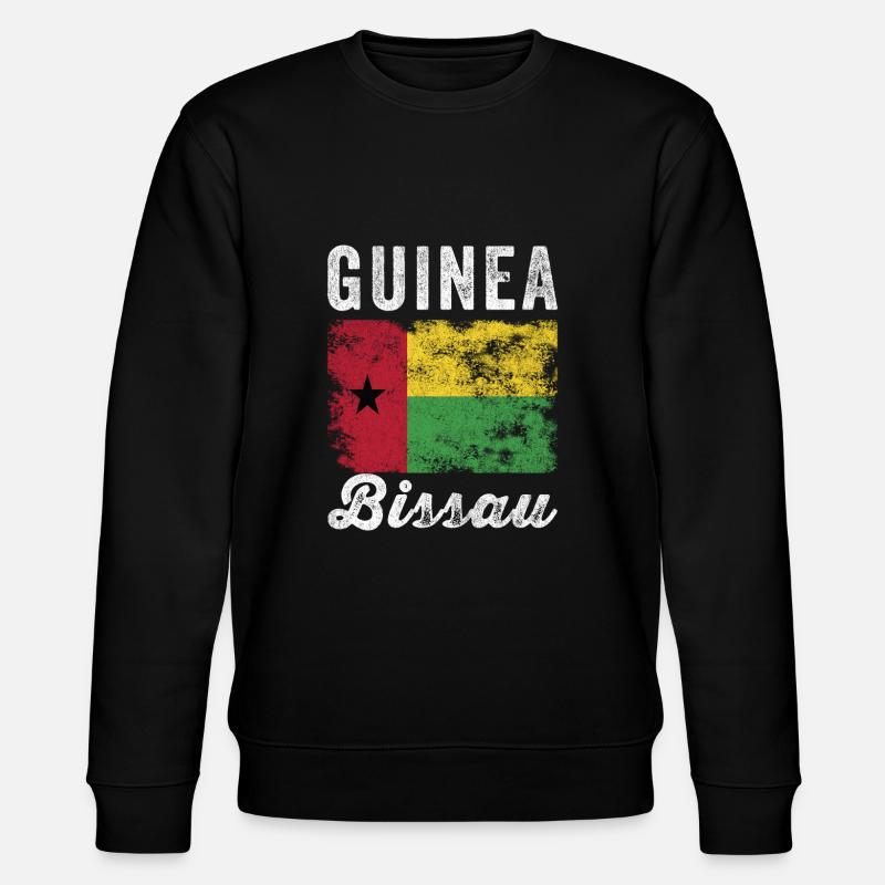 Drapeau de guinée-Bissau en détresse - Sweat bio CHANGER Stanley/Stella Unisexe - noir