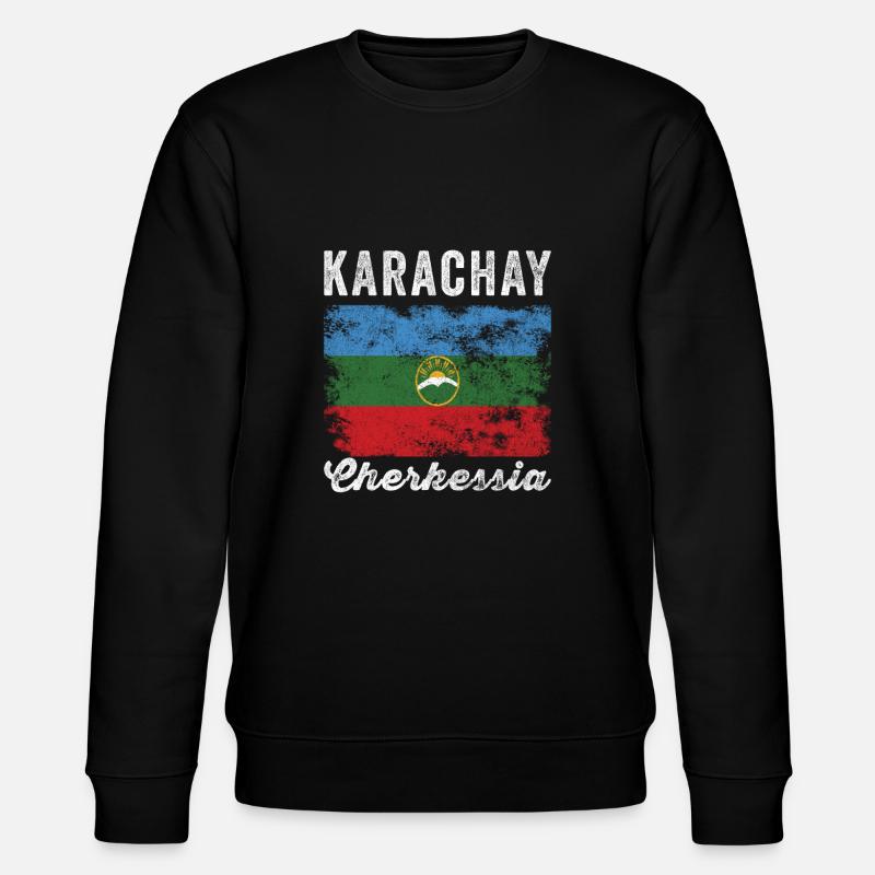 Karachay Cherkessia Drapeau en détresse - Sweat bio CHANGER Stanley/Stella Unisexe - noir