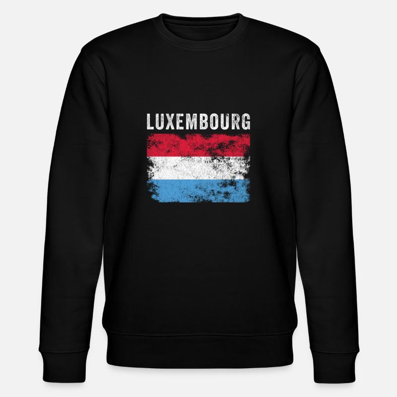 Drapeau luxembourgeois en détresse - Sweat bio CHANGER Stanley/Stella Unisexe - noir