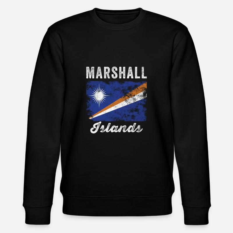 Marshall Islands Flagge Distressed - Stanley/Stella Unisex Bio-Sweatshirt CHANGER - Schwarz