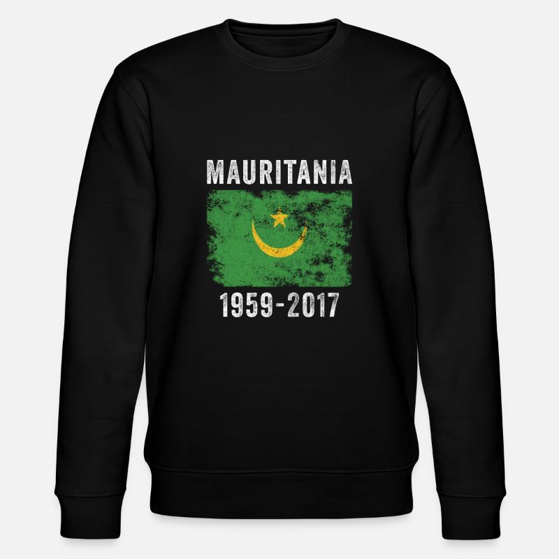 Mauritanie 1959-2017 Drapeau en détresse - Sweat bio CHANGER Stanley/Stella Unisexe - noir