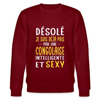 Désolé déjà pris par une Congolaise sexy - Sweat bio CHANGER Stanley/Stella Unisexe - bordeaux - Devant - Nik (191cm) & Marisol (170cm)