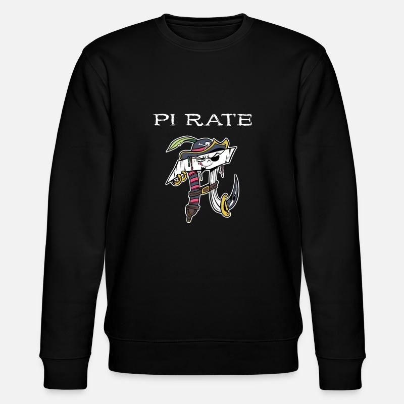 Math Pirate Pi - Stanley/Stella Unisex Bio-Sweatshirt CHANGER  - Schwarz
