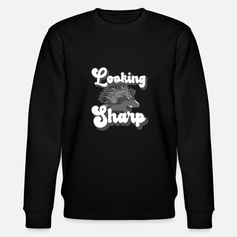 Looking Sharp Porcupine - Stanley/Stella Unisex Bio-Sweatshirt CHANGER  - Schwarz