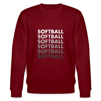 Sport Softball - Stanley/Stella Unisex Bio-Sweatshirt CHANGER  - Burgunderrot - Vorne - Nik (191cm) & Marisol (170cm)