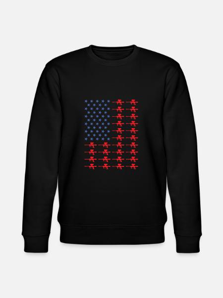 Sport Us Flag Paintball - Stanley/Stella CHANGER Unisex Organic Sweatshirt - black