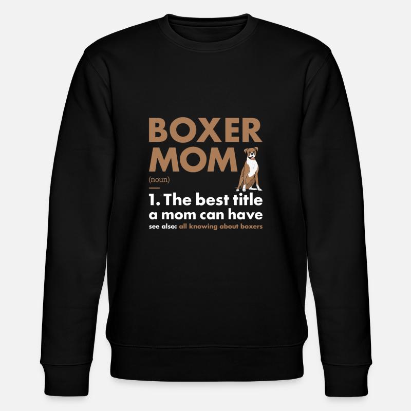 Boxer Mom Definition - Stanley/Stella Unisex Bio-Sweatshirt CHANGER  - Schwarz