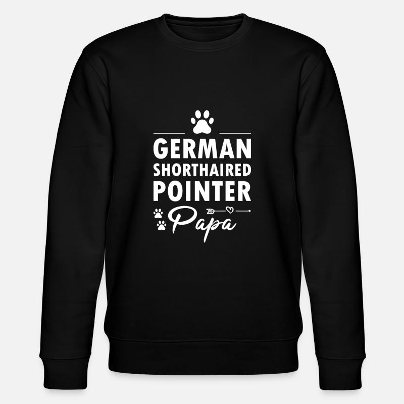 German Shorthaired Pointer Papa - Stanley/Stella Unisex Bio-Sweatshirt CHANGER - Schwarz