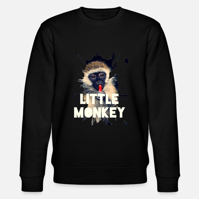 Affe - Stanley/Stella Unisex Bio-Sweatshirt CHANGER  - Schwarz