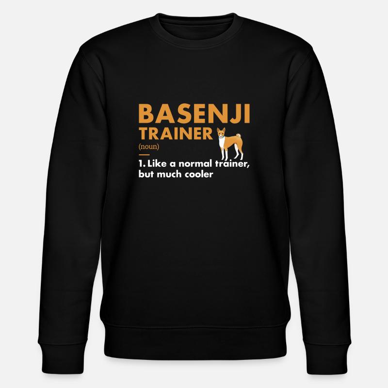 Dog Basenji Trainer Definiton - Stanley/Stella Unisex Bio-Sweatshirt CHANGER  - Schwarz