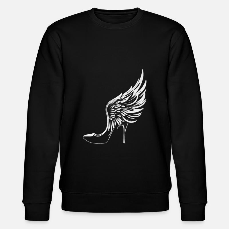 High heels with wings - Stanley/Stella CHANGER Unisex Organic Sweatshirt - black